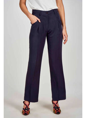Pantalon droit bleu DEUX. BY ELINE DE MUNCK femme