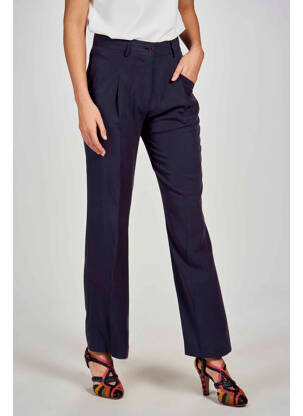 Pantalon droit bleu DEUX. BY ELINE DE MUNCK femme