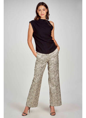 Pantalon droit beige DEUX. BY ELINE DE MUNCK femme