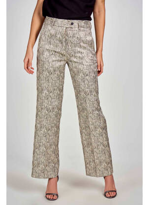 Pantalon droit beige DEUX. BY ELINE DE MUNCK femme