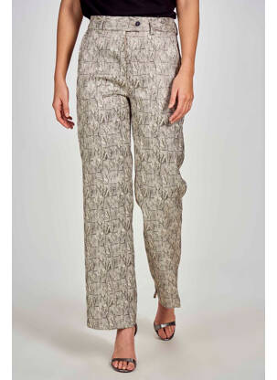 Pantalon droit beige DEUX. BY ELINE DE MUNCK femme