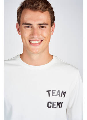Sweat-shirt blanc CEMI homme