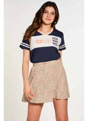 T-shirt bleu CEMI pour femme seconde vue