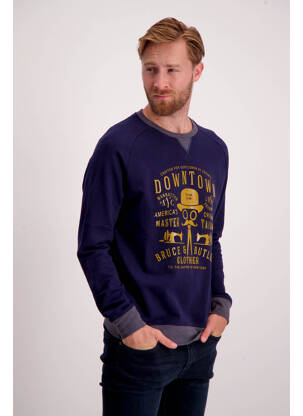 Sweat-shirt bleu BRUCE & BUTLER  homme