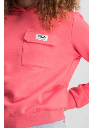 Sweat-shirt à capuche orange FILA fille