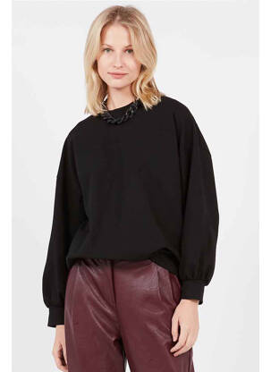 Sweat-shirt noir PLEASE femme