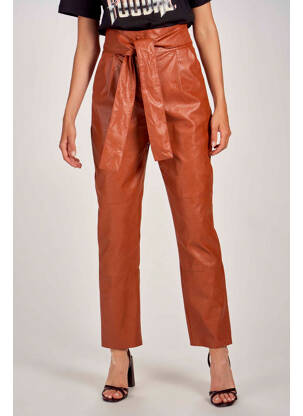 Pantalon droit marron FOUDRE BY AURELIE VAN DAELEN femme