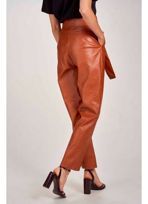 Pantalon droit marron FOUDRE BY AURELIE VAN DAELEN femme