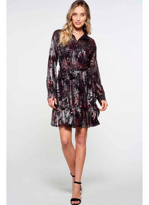 Robe courte noir FOUDRE BY AURELIE VAN DAELEN femme