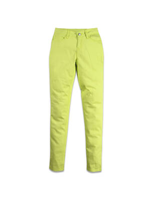 Pantalon slim jaune PIECES femme