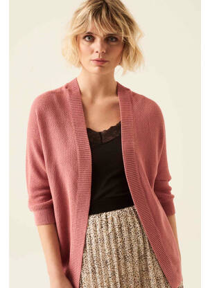 Gilet manches courtes rose GARCIA femme