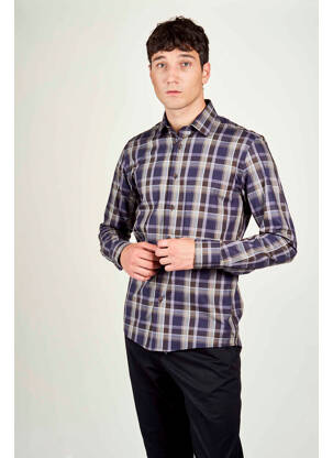 Chemise manches longues bleu LE FABULEUX MARCEL DE BRUXELLES pour homme