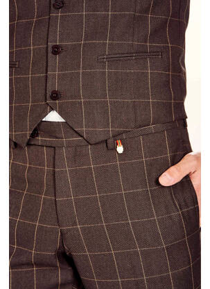 Pantalon chino marron LE FABULEUX MARCEL DE BRUXELLES homme