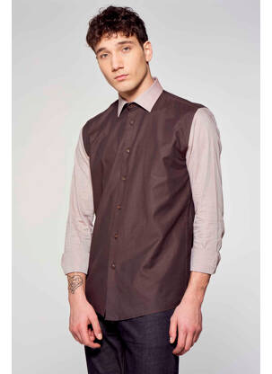 Chemise manches longues beige LE FABULEUX MARCEL DE BRUXELLES homme