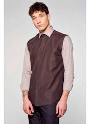 Chemise manches longues beige LE FABULEUX MARCEL DE BRUXELLES pour homme seconde vue