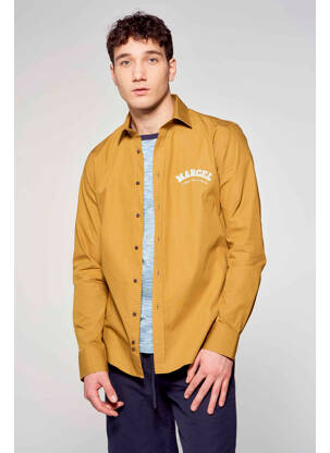 Chemise manches longues marron LE FABULEUX MARCEL DE BRUXELLES homme
