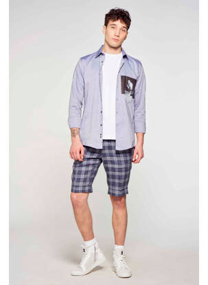Chemise manches longues bleu LE FABULEUX MARCEL DE BRUXELLES homme