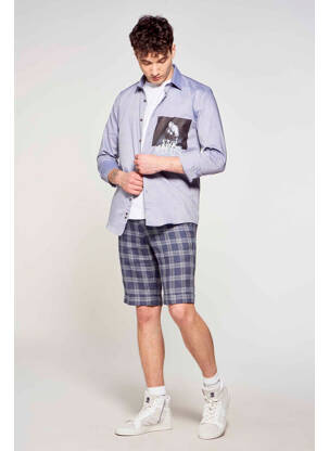 Chemise manches longues bleu LE FABULEUX MARCEL DE BRUXELLES homme