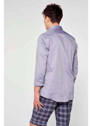 Chemise manches longues bleu LE FABULEUX MARCEL DE BRUXELLES homme