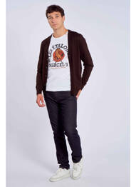 Gilet manches longues marron LE FABULEUX MARCEL DE BRUXELLES homme