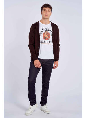 Gilet manches longues marron LE FABULEUX MARCEL DE BRUXELLES homme