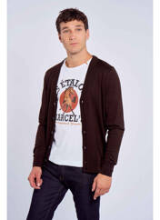 Gilet manches longues marron LE FABULEUX MARCEL DE BRUXELLES pour homme seconde vue