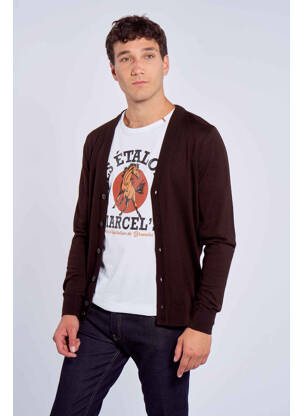 Gilet manches longues marron LE FABULEUX MARCEL DE BRUXELLES homme