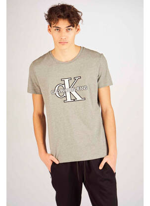 T-shirt gris CALVIN KLEIN homme