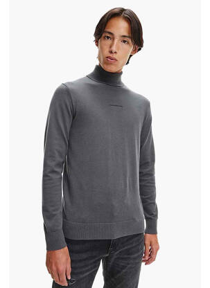 Pull col roulé gris CALVIN KLEIN homme