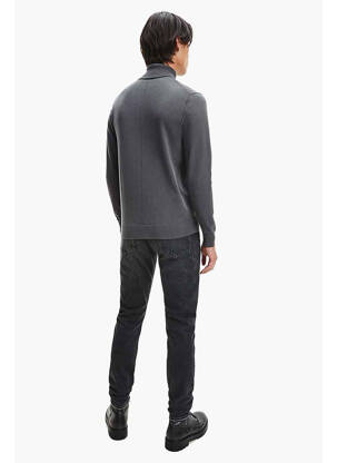 Pull col roulé gris CALVIN KLEIN homme