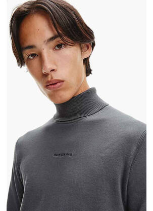 Pull col roulé gris CALVIN KLEIN homme