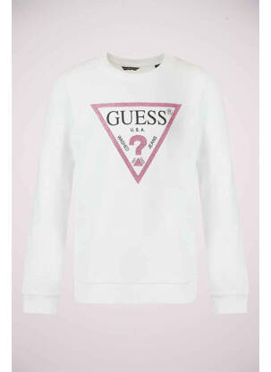 Sweat-shirt blanc GUESS fille