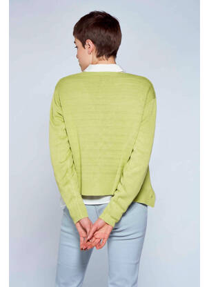 Gilet cache-cœur vert BELLITA femme
