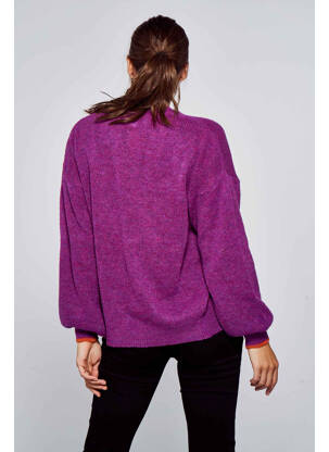 Gilet manches longues violet BELLITA femme
