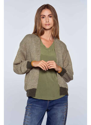 Gilet manches longues vert BELLITA femme