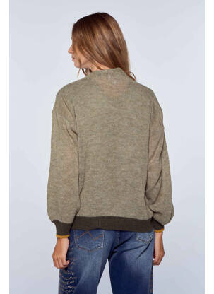 Gilet manches longues vert BELLITA femme