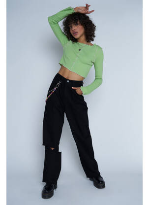 Jeans coupe droite noir DAISY STREET femme