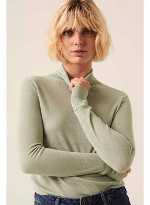 Pull col roulé vert GARCIA femme