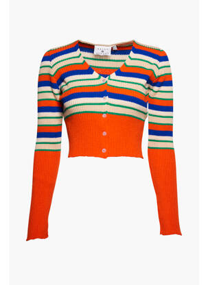 Gilet manches longues orange DAISY STREET pour femme