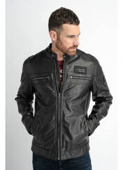 Veste en cuir noir PETROL INDUSTRIES pour homme seconde vue
