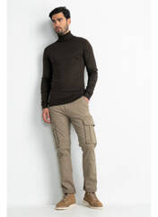 Pull col roulé marron PETROL INDUSTRIES pour homme seconde vue