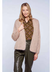 Gilet manches longues beige PLEASE pour femme seconde vue