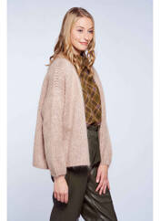 Gilet manches longues beige PLEASE pour femme seconde vue