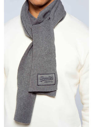 Echarpe gris SUPERDRY homme