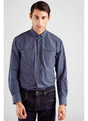 Chemise manches longues bleu LE FABULEUX MARCEL DE BRUXELLES pour homme