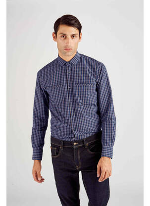 Chemise manches longues bleu LE FABULEUX MARCEL DE BRUXELLES homme