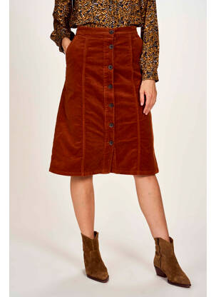 Jupe mi-longue marron LE FABULEUX MARCEL DE BRUXELLES femme