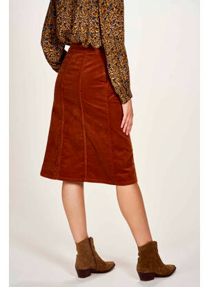 Jupe mi-longue marron LE FABULEUX MARCEL DE BRUXELLES femme