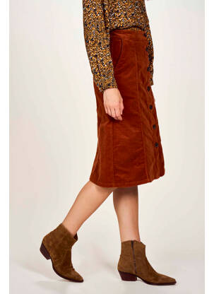 Jupe mi-longue marron LE FABULEUX MARCEL DE BRUXELLES femme