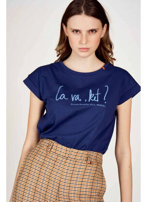 T-shirt bleu LE FABULEUX MARCEL DE BRUXELLES pour femme